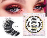DYSILK Eyelashes Natural Look - 7 Pairs 6D Mink Lashes - False Eyelashes Fluffy Cat Eye Wispy Fake Lashes Soft Reusable 001