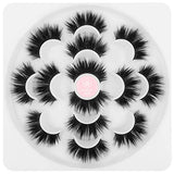 DYSILK 7 Pairs 6D Lashes Faux Mink Eyelashes Wispy Fluffy Natural Look False Eyelashes Long Lashes Pack Mink Lashes Soft Reusable Eye Lashes |006