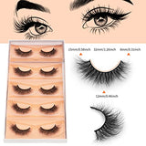 DYSILK Lashes Wispy Eyelashes - Mink Lashes 5 Pairs 6D Faux Eyelash Extension - False Eyelashes Mink Lash Natural Look Fake Eyelash Reusable Strip Lash Kit | Wispy-10-15mm