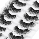 DYSILK Cat Eye Eyelashes - 7 Pairs 8D Faux Lashes - Mink Lashes Fluffy Wispy Natural Look False Eyelashes Long Lashes Pack Soft Reusable 3D Cat Eye 16mm