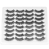 DYSILK False Lashes Mink - 16 Pairs 6D 4 Styles Mixed Lashes Faux Eyelashes Wispy Fluffy Natural Look - Fake Eyelashes Mink Lashes Soft Reusable Eye Lashes | 15mm 18mm
