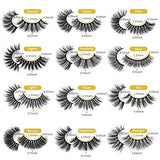 DYSILK Mink Lashes False Eyelashes - 12 Pairs Lashes 12 Styles Mixed Lash Extension - False Lashes D Curl Eyelash Clusters Wispy Lashes Natural Look Fluffy Fake Lashes Pack