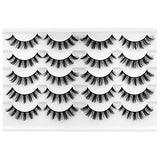 DYSILK 10 Pairs Lashes Faux Mink Eyelashes Russian Strip Lashes D Curl Wispy Fluffy Natural Look False Eyelashes Long Lashes Pack Mink Lashes Soft Reusable Eye Lashes | Cat 13mm