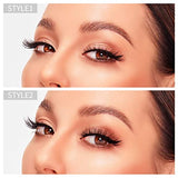 DYSILK False Eyelashes -10 Pairs 6D 19mm Faux Lashes Pack - Eyelashes Natural Look Reusable Cat Eye Lashes Mink Fake Eyelashes Wispy Fluffy Lashes Soft Extension