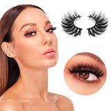 DYSILK False Eyelashes -10 Pairs 6D 17mm Faux Lashes Pack - Mink Eyelashes Wispy Fluffy Reusable Cat Eye Lashes 17MM Eyelashes Lashes Natural Look Fake Soft Extension