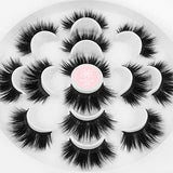 DYSILK 7 Pairs 6D Lashes Faux Mink Eyelashes Wispy Fluffy Natural Look False Eyelashes Long Lashes Pack Mink Lashes Soft Reusable Eye Lashes |006