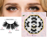 DYSILK 7 Pairs 6D Lashes Faux Mink Eyelashes Wispy Fluffy Natural Look False Eyelashes Long Lashes Pack Mink Lashes Soft Reusable Eye Lashes |006