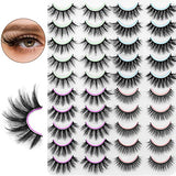DYSILK Eyelashes Wispy Mink Lashes - 20 Pairs 6D 4 Styles Mixed Lashes Faux Mink Eyelashes - False Eyelashes Fluffy Cat Eye Lashes Soft Reusable Fake Lashes Pack| 11mm-20mm