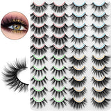 DYSILK Lashes False Eyelashes - 20 Pairs 6D 4 Styles Mixed Faux Mink lashes Thick Wispy Fluffy Natural - Fake Eyelashes Cat Eye Lashes Natural Look Reusable Lashes Pack| 10mm-20mm