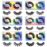 DYSILK Mink Lashes False Eyelashes - 12 Pairs Lashes 12 Styles Mixed Lash Extension - False Lashes D Curl Eyelash Clusters Wispy Lashes Natural Look Fluffy Fake Lashes Pack