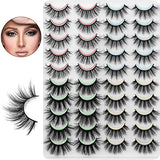 DYSILK Mink Lashes False Eyelashes - 20 Pairs 6D 4 Styles Mixed Lashes Faux Mink Eyelashes - Fake Eyelashes Natural Look Mink Fluffy Wispy Strip Lashes| 13mm-20mm