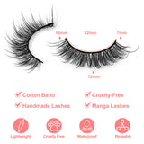 DYSILK 7 Pairs 8D Lashes Faux Mink Eyelashes Wispy Fluffy Natural Look False Eyelashes Long Lashes Pack Mink Lashes Soft Reusable Eye Lashes |Ruffle 16mm