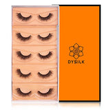 DYSILK Lashes Wispy Eyelashes - Mink Lashes 5 Pairs 6D Faux Eyelash Extension - False Eyelashes Mink Lash Natural Look Fake Eyelash Reusable Strip Lash Kit | Wispy-10-15mm