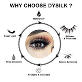 DYSILK Fake Eyelashes Natural Lash - Mink Lashes 5 Pairs 6D Wispy Lash Pack - Eye Lashes Strip Eyelash Extension Kit Reusable False Lashes Natural Look | 002-16mm
