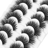 DYSILK Cat Eye Eyelashes - 7 Pairs 8D Faux Lashes - Mink Lashes Fluffy Wispy Natural Look False Eyelashes Long Lashes Pack Soft Reusable 3D Cat Eye 16mm