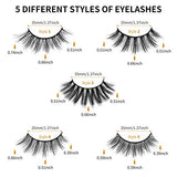 DYSILK Mink Lashes Natural Look - False Eyelashes 5 Pairs 6D Lashes 5 Styles Mixed Lash Pack - Wispy Lashes Fake Eyelashes Soft Reusable Cat Eye Lash | 005- (15mm-18mm)