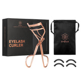 DYSILK Eyelash Curler Eyelashes Natural Long Lasting With 4PCS Silicone Replacement Pads Fit All Eye Shape Ergonomic Design No Hurt Eyelids|With Flannel Bag